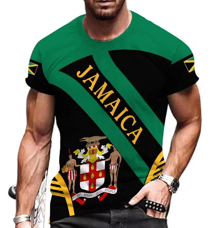 Jamaica Flag Lion T Shirt for Men - 0054