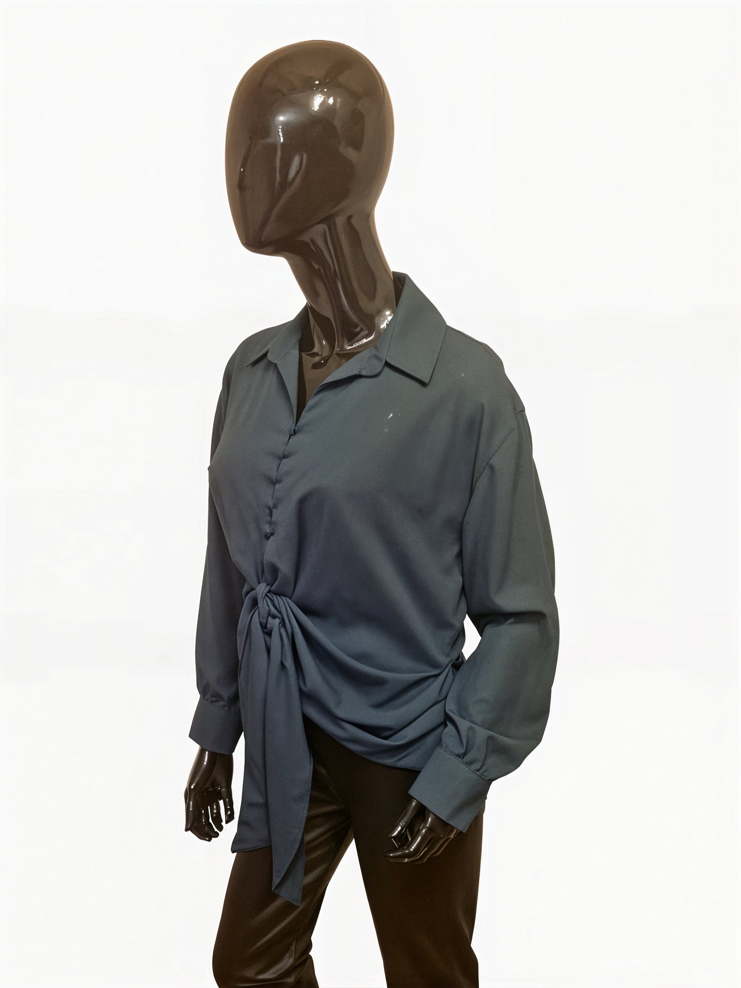 Contoured Top with Cloth Buttons