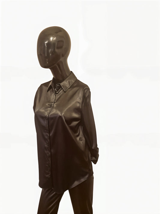 Satin Top with Collar