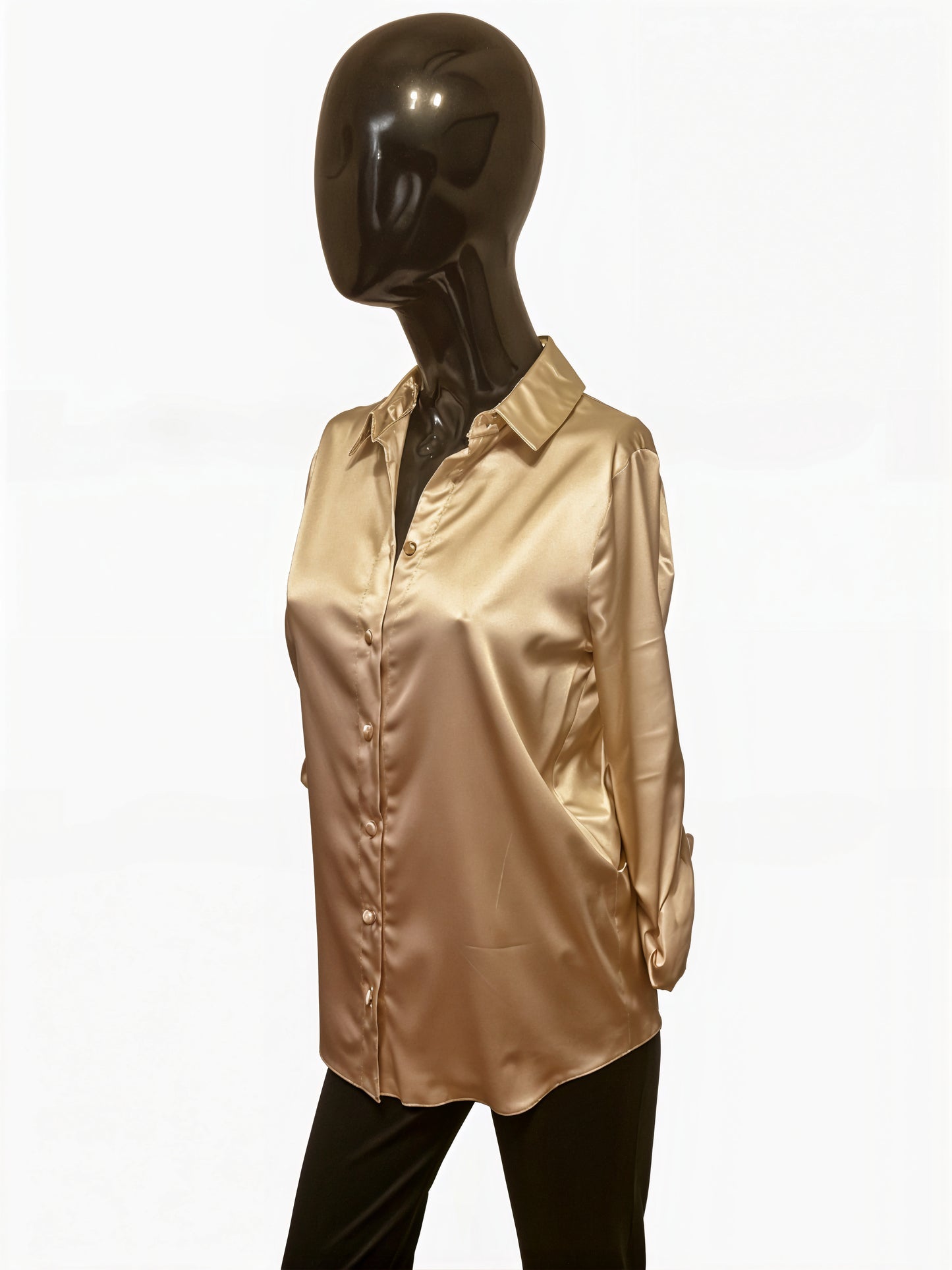 Satin Top with Collar