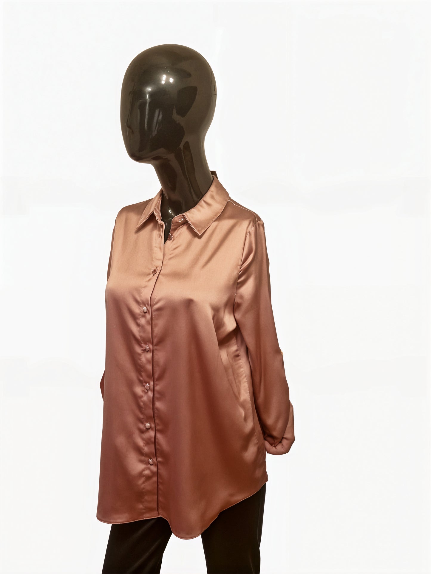 Satin Top with Collar